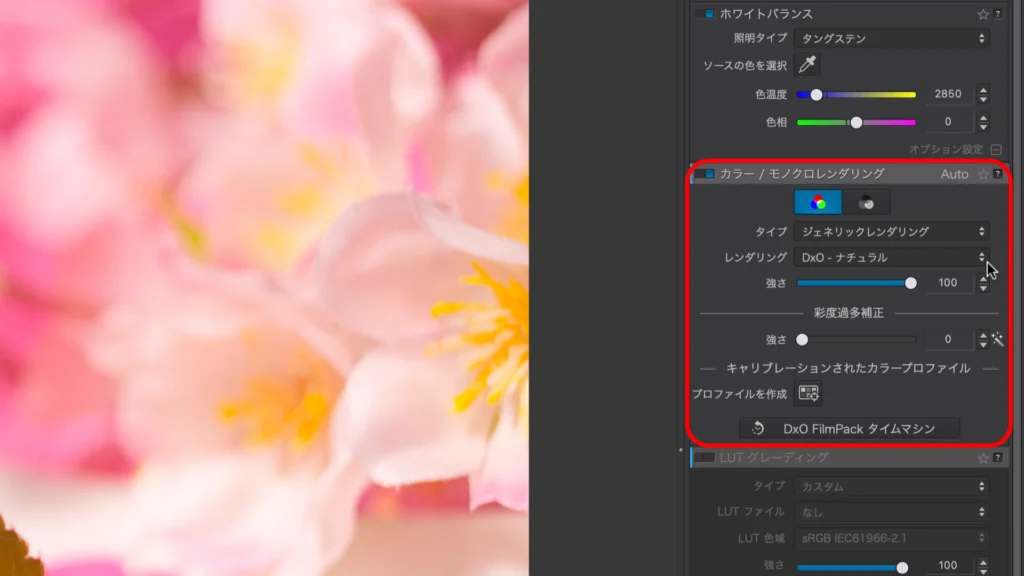 DxO PhotoLab 8 の スクショ