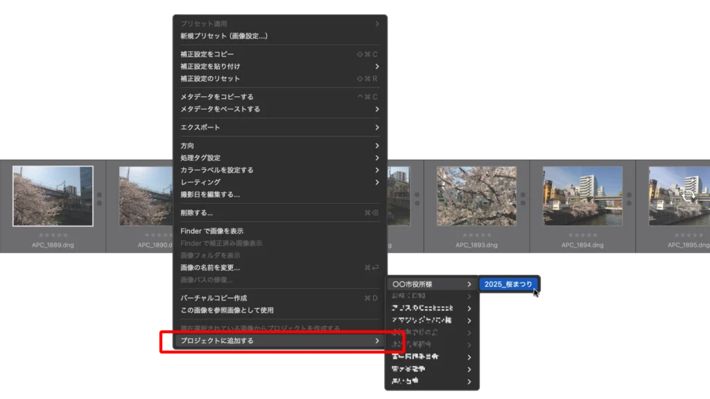 DxO PhotoLab 8 の スクショ（プロジェクトの追加）